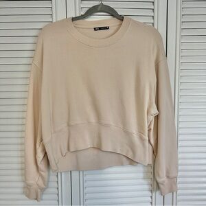 Zara Cropped Crewneck Sweatshirt